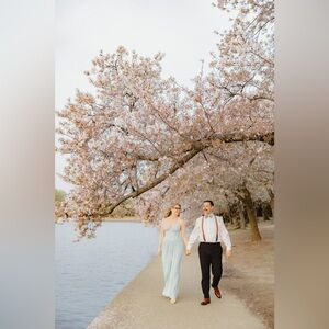 Elegant Light Blue Strapless Dress - House of CB